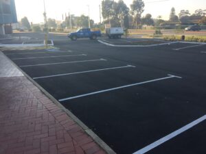 car park lines and bitumen